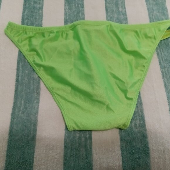 (*) VINTAGE LIME GREEN "WATERBOY" SWIM BRIEF, SIZE "L" (~33") - Pre-Owned - Picture 2 of 8